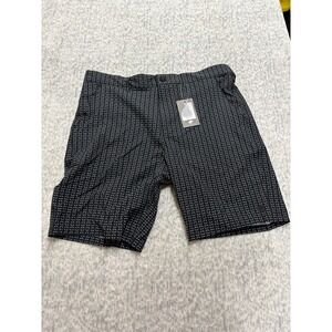Scales Offshore Country Club Mens Performance Shorts Black Geometric Size 35 NWT